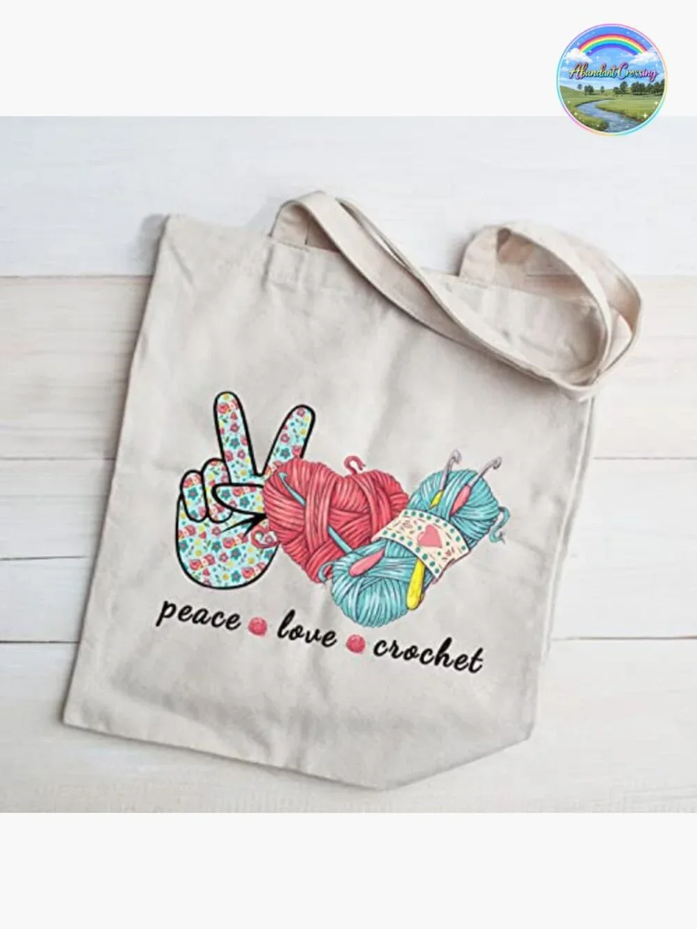Canvas Knitting Project Bag with Zipper - Makeup Travel Cosmetic Bag
